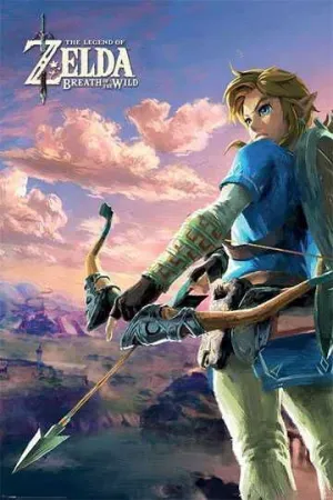 POSTER THE LEGEND OF ZELDA BREATH OF THE WILD HYRULE SCENE LANDSC 61X91CM  