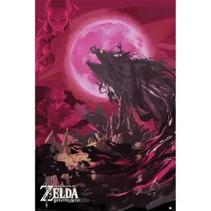 POSTER THE LEGEND OF ZELDA BREATH OF THE WILD GANON BLOOD MOON 61 X 91 CM  