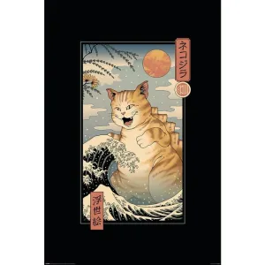 POSTER VINCENT TRINIDAD CATZILLA UKIYOE 61 X 91 CM