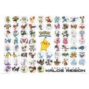 POSTER POKEMON KALOS REGION 61 X 91 CM                                     