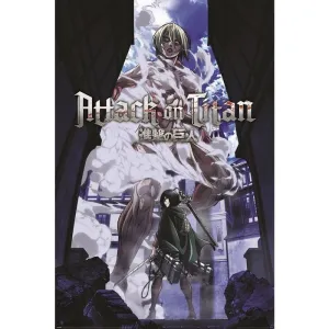 POSTER ATAQUE A LOS TITANES S3 FEMALE TITAN APPROACHES 61 X 91,5 CM