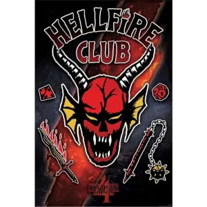 POSTER STRANGER THINGS 4 HELLFIRE CLUB EMBLEMA 61 X 91,5 CM
