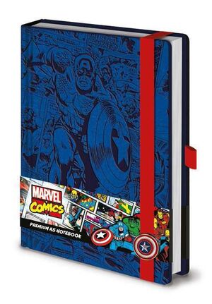 CAPITAN AMERICA LIBRETA PREMIUM A5 RETRO MARVEL COMICS