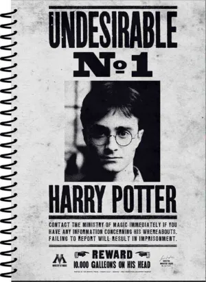 HARRY POTTER LIBRETA A5 UNDESIRABLE Nº 1