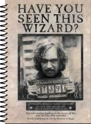 HARRY POTTER LIBRETA A5 WANTED SIRIUS BLACK