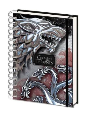 JUEGO DE TRONOS LIBRETA A5 WIRO STARK & TARGARYEN