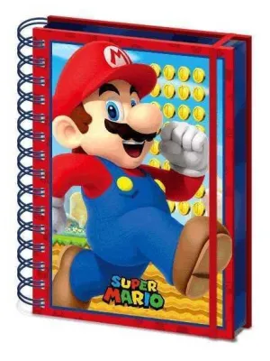 SUPER MARIO LIBRETA A5 WIRO 3D MARIO