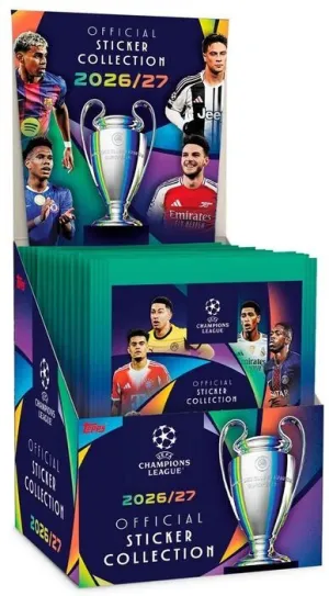 UEFA CHAMPIONS LEAGUE OFFICIAL STICKER COLLECTION 2026/27 DISPLAY BOX