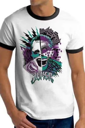 ESCUADRON SUICIDA CAMISETA CHICO JOKER MONTAGE T-M                         