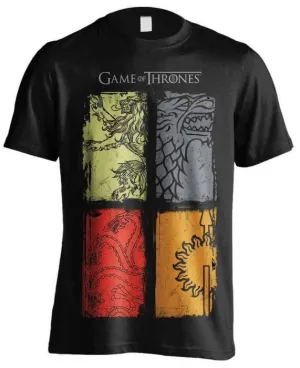 JUEGO DE TRONOS CAMISETA CHICO 4 LOGOS T-M                                 