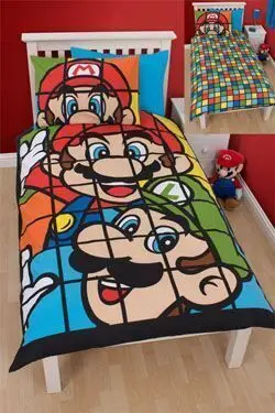 NINTENDO FUNDA NORDICA REVERSIBLE RETRO 135 X 200 CM / 48 X 74 CM          