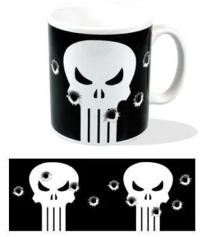 MARVEL TAZA THE PUNISHER SKULL & BULLET HOLES                              