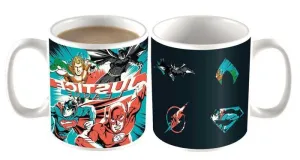 LIGA DE LA JUSTICIA TAZA SENSITIVA AL CALOR DC COMICS                      