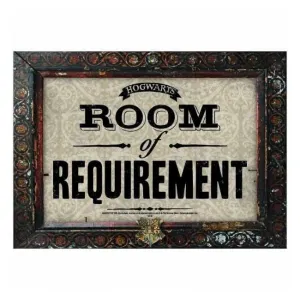 HARRY POTTER PLACA DE CHAPA ROOM OF REQUIREMENT 41 X 30 CM                 