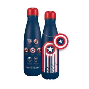 CAPITAN AMERICA BOTELLA METALICA ESCUDO