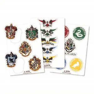 HARRY POTTER HOJA DE PEGATINA ESCUDOS CASAS