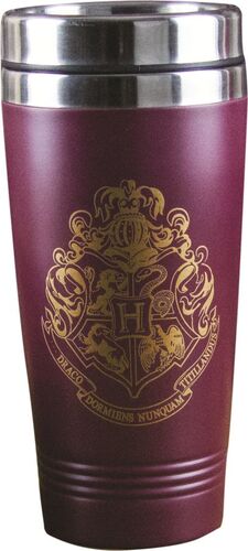 HARRY POTTER VASO VIAJE HOGWARTS CREST BORDE PLATEADO                      