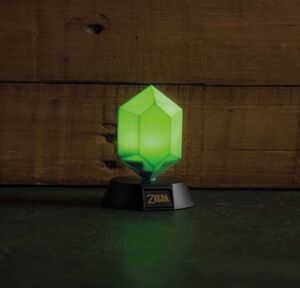 THE LEGEND OF ZELDA LAMPARA 3D GREEN RUPEE 10 CM                           