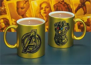 LOS VENGADORES INFINITY WAR TAZA DORADA GUANTELETE DE THANOS               
