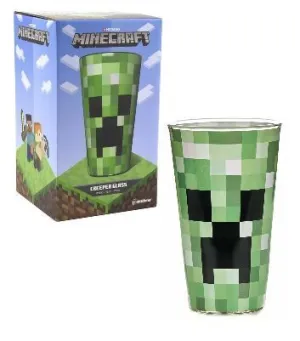 MINECRAFT VASO 450 ML CRISTAL CREEPER
