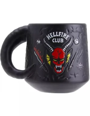 STRANGER THINGS TAZA CON RELIEVE DEMONIO HELLFIRE CLUB