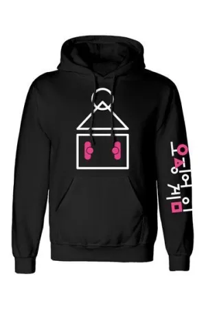 EL JUEGO DEL CALAMAR SUDADERA CON CAPUCHA SIMBOLO Y LOGO M