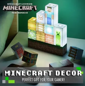 MINECRAFT LAMPARA 16 BLOQUES DE LUZ REORGANIZABLES PERSONAJES