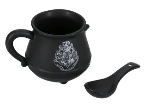HARRY POTTER TAZA CALDERO MAGICO Y CUCHARA HOGWARTS