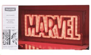 MARVEL LAMPARA LOGO LED ESTILO NEON 15 X 30 CM