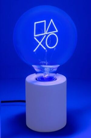 PLAYSTATION LAMPARA Y BOMBILLA LOGO NEON LED E27