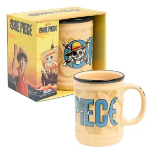 ONE PIECE TAZA CON RELIEVE JOLLY ROGER