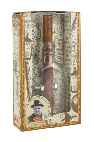 PROFESSOR PUZZLE CHURCHILL'S CIGAR AND WHISKEY BOTTLE PUZZLE               