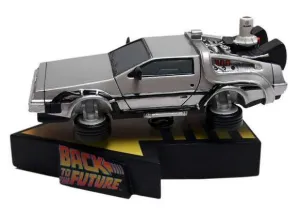 REGRESO AL FUTURO II SHAKEMS FIGURA MOVIBLE FLYING DELOREAN 18X13CM        