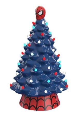 MARVEL ÁRBOL DE NAVIDAD DE CERÁMICA CON LUCES SPIDERMAN 23 CM