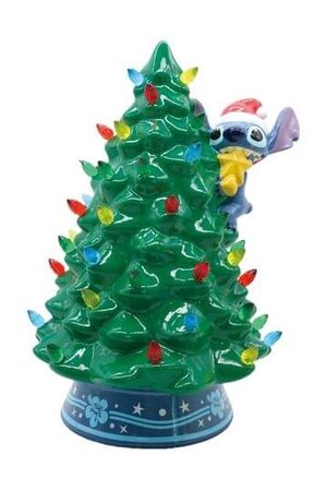 DISNEY ÁRBOL DE NAVIDAD DE CERÁMICA CON LUCES STITCH 30 CM