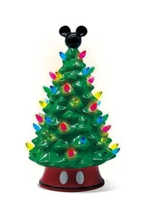DISNEY ÁRBOL DE NAVIDAD DE CERÁMICA CON LUCES MICKEY MOUSE 30 CM