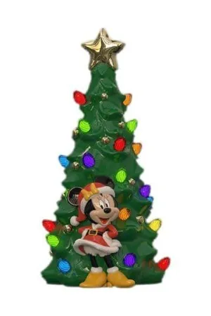 DISNEY ÁRBOL DE NAVIDAD DE CERÁMICA CON LUCES MINNIE MOUSE 15 CM