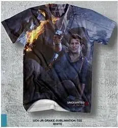 UNCHARTED 4 CAMISETA CHICO JR DRAKE SUBLIMATION TEE T-L                    