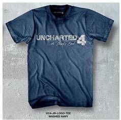 UNCHARTED 4 CAMISETA CHICO JR LOGO WASHED NAVY TEE T-XXL                   