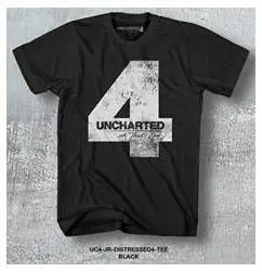 UNCHARTED 4 CAMISETA CHICO JR DISTRESSED TEE BLACK T-XL                    