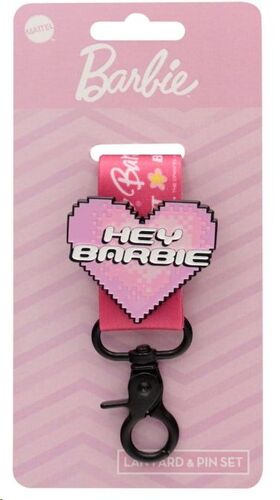 BARBIE LLAVERO & CHAPA SET