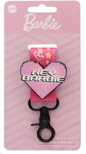 BARBIE LLAVERO & CHAPA SET