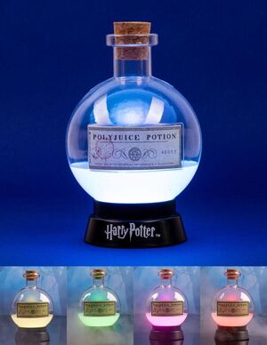 HARRY POTTER LÁMPARA MOOD LIGHT QUE CAMBIA LOS COLORES POCIÓN MULTIJUGOS 14 CM