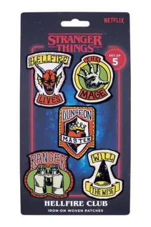 STRANGER THINGS PARCHES DE TELA 5-PACK