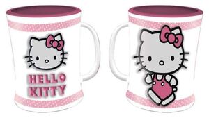 TAZA DE HELLO KITTY ROSA CON RELIEVE