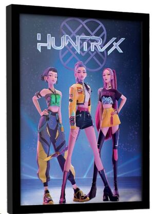 LAS GUERRERAS KPOP PÓSTER ENMARCADO COLLECTOR PRINT HUNTRIX