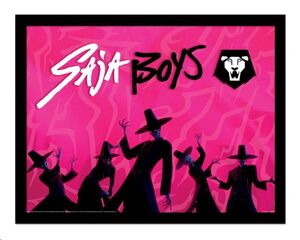 LAS GUERRERAS K-POP PÓSTER ENMARCADO COLLECTOR PRINT SAJA BOYS IDOL