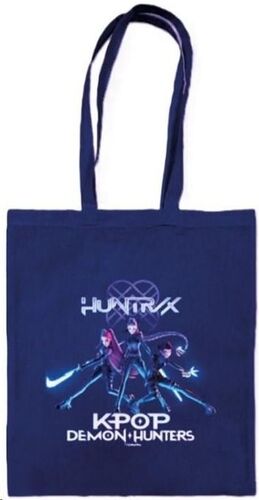 KPOP DEMON HUNTERS BOLSA DE TELA AZUL TRIO