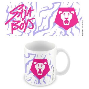KPOP DEMON HUNTERS TAZA BLANCA SAJA BOYS LOGO 325 ML