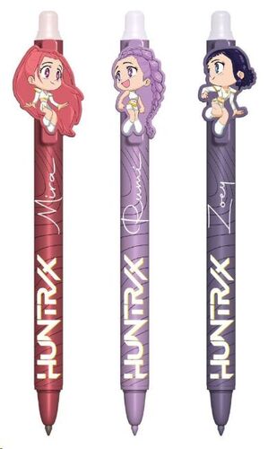 LAS GUERRERAS KPOP DEMON HUNTERS PACK DE 3 BOLÍGRAFOS DE GEL ERASABLE